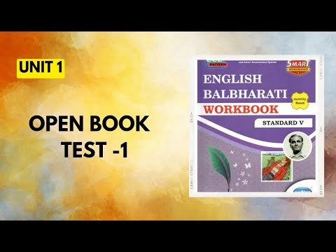 Std 5|Unit 1|Open book test-1|English Workbook Question Answers|
