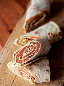 Lefse With Herb Cream Cheese and Smoked Salmon