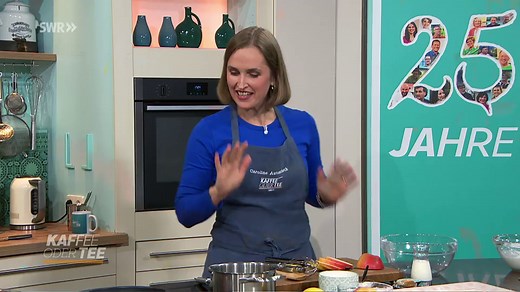 Rezept: Gebackene Apfelringe mit Vanillesoße