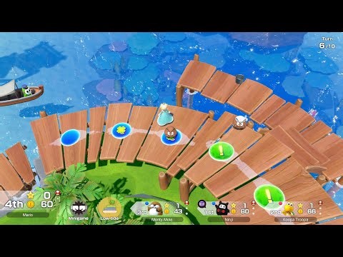Super Mario Party Jamboree #129 Goomba Lagoon Goomba vs Koopa Troopa vs Monty Mole vs Ninji