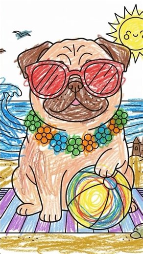 Pugs Being Pugs | Dog Coloring Pages #coloringadventure #dogcoloring