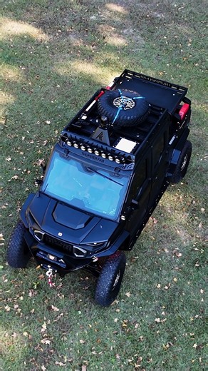 Is this the ultimate hunting build? Thumper Fab's Polaris Ranger 1500 Exterior: • Roof rack w/ integrated thermal cam mount • SavageUTV Starlink mount (@SavageUTV) for remote connectivity • Upper rack w/ side & rear lighting • Rear bumper w/ Warn Axon Winch (@warnindustries) • 10K Warn winch up front • Long travel suspension w/ @fox Factory shocks • @MetalFXOffroad beadlock wheels wrapped in @BravenOffroad 35” tires • Bed rack, fender flares, nerf rails & headache rack Interior: • Custom PRP rac