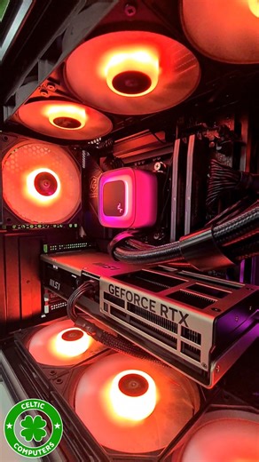 🎅 Another Christmas gaming beast ready to go 🎄 If it’s not lighting up the whole room, is it even a gaming PC? 😏😎🍀 #GamingPC #RGBBuild #CustomPC #PCBuild #TechLife #GamerSetup #RGBForDays #MoreIsMore #GlowUp #Battlestation #PCGaming #Caernarfon #Groeslon #CelticComputers | Celtic Computers