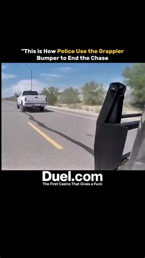 Universe🌌 on Instagram: "This is how police use the Grappler Bumper to end the chase A high-speed pursuit can turn dangerous within seconds, but modern police now have a safer solution. The Grappler Bumper is a smart device mounted on the front of patrol vehicles. As the suspect’s car speeds ahead, officers get close enough to deploy a tough nylon net. This net wraps around the rear tire of the fleeing vehicle instantly. Once it locks in, the wheel jams and the suspect’s car loses control safel