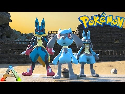 LUCARIO EVOLUTIONS! RIOLU, LUCARIO, & MEGA LUCARIO! POKEMON EVOLVED UPDATE 1.54 -Ark Modded Gameplay