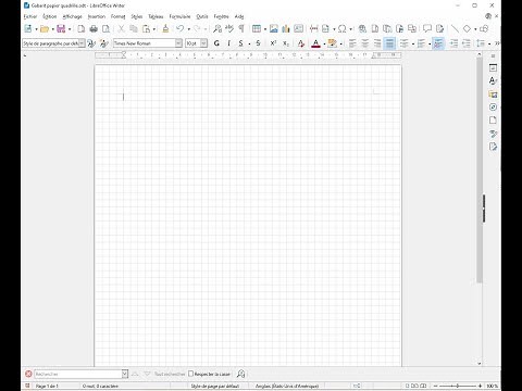 LibreOffice Writer - Comment créer un papier quadrillé / How to create graph paper