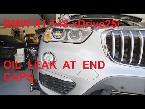 BMW X1 f48 xDrive25i B48 Engine Oil Leak at End Cap