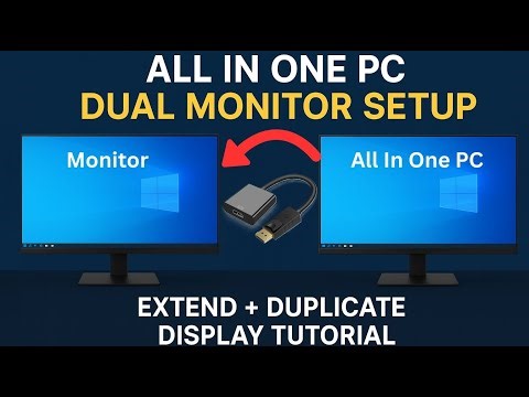 All in One Computer में Dual Screen कैसे लगाएं | External Monitor Setup 2025 Guide