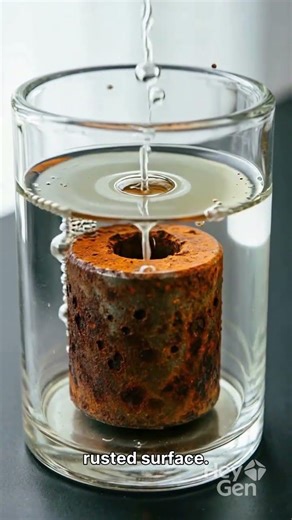 Satisfying Rust Removal 😱 | Science in Action #Shorts