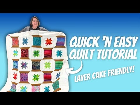 Make a HUGE Quilt with Just ONE Layer Cake (...and some other fabric)