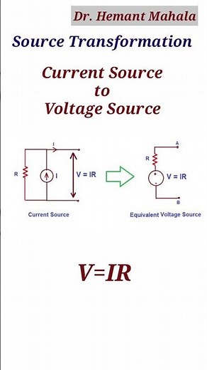 Source Transformation | Source Conversion | Current Source to Voltage Source