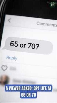 CPF LIFE 65 vs 70: This Is NOT a Money Question #CPFLIFE #CPF #retirementplanning # #finance