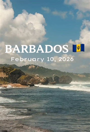 (2/10/26)📍Barbados 🇧🇧 📍Rihanna’s childhood home 📍Cherry Hill 🏞️ 📍Morgan Lewis Windmill 🌾 📍Soup Bowl, Bathsheba 🌊 📍St. John’s Parish Church ⛪ 📍Gun Hill Signal Station 🔭 📍St. Ann’s Fort 🏰 📍Carlisle Bay 🏝️ 🌎 Location: Eastern Caribbean, outside the main hurricane belt 🏙️ Capital: Bridgetown (UNESCO World Heritage Site) 🗣️ Language: English (locals speak Bajan dialect too) 📏 Size: ~166 sq miles 👥 Population: ~280,000 people 🎭 Biggest Festival: Crop Over (summer harvest celebra