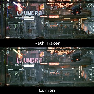 10K views · 185 reactions | Path Tracer vs Lumen animation of a cyberpunk scene from a new #TwinmotionChallenge, coming...soon! Can you guess the theme? | Twinmotion | Facebook