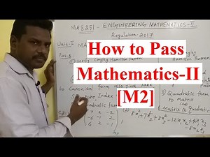 How to Pass Engineering Mathematics-II in 30 Minutes| M2| MA8251