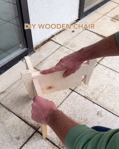 DIY wooden chair assembled in minutes🪑