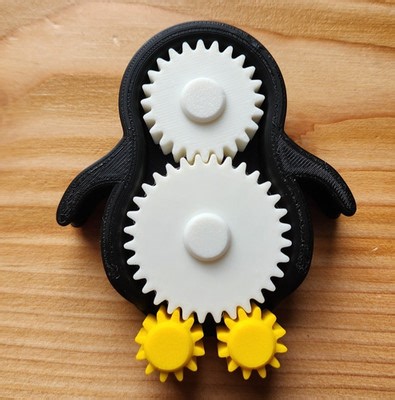 Penguin Shaped Gear Fidget Spinner - 3D Printed Sensory Toy | eBay
