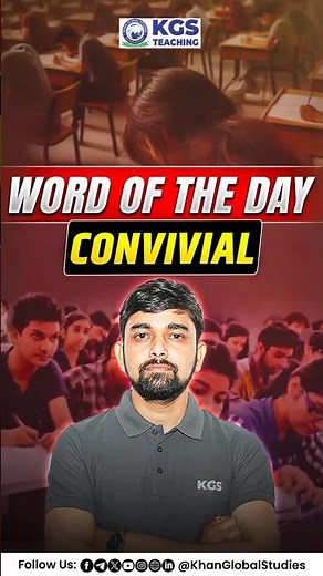 Competitive English Word – Convivial Explained #teachingexams #englishwords #vocabulary #kgsteaching