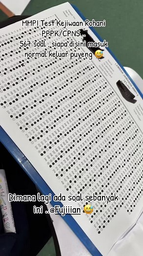 MMPI Test Kejiwaan: 567 Soal PPPK/CPNS