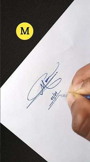 Letter M unique signature design #shorts