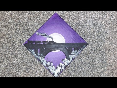 Easy Mini Canvas Acrylic Painting | Simple Painting for Beginners