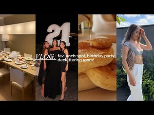 【vlog】オススメのレストラン・誕生日パーティーの準備・部屋の掃除！| 私の日常の様子をお見せします🤍