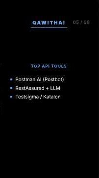 :🚀 AI for API Testing – Smarter Backend ValidationAPIs are the backbone of modern apps. #apitesting