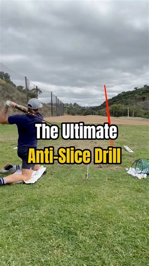 This is the simplest way to get shallow. There’s a lot of noise on social media about how to shallow the club. The great thing about drills is they help you FEEL a motion, instead of listening to someone tell you how to do it. This drill will help make it simple. You can do this on your living room carpet with an iron or a wood, making some half speed swings and skimming the ground. Make sure you don’t tilt your upper body to shallow, but instead drop your trail arm to your side, straighten your
