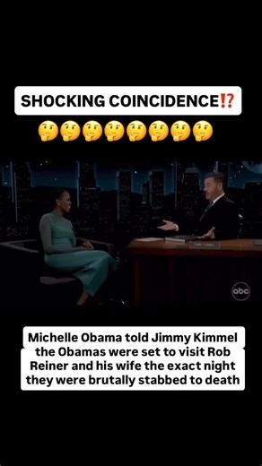 Chris Ripa on Instagram: "Michelle Obama told Jimmy Kimmel the Obamas were set to visit Rob Reiner and his wife the exact night they were brutally stabbed to death."