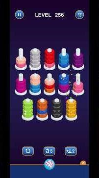 Lv 256 Nut Sort Puzzle - Color Sort (Guru Game) #nutssort #nutsort #boltnutcolor