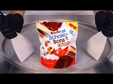 Kinder Schoko-Bons Crispy - Ice Cream Rolls | ASMR