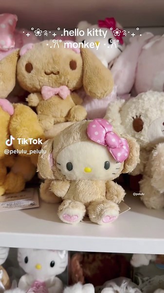 ⋆.𐙚 ̊ hello kitty monkey ⋆.𐙚 ̊ one of my favorites. #hellokitty #sanrio #cute #pink #cats #monkey #fyp #sanriocore #sanriogirl #ribbon #coquette