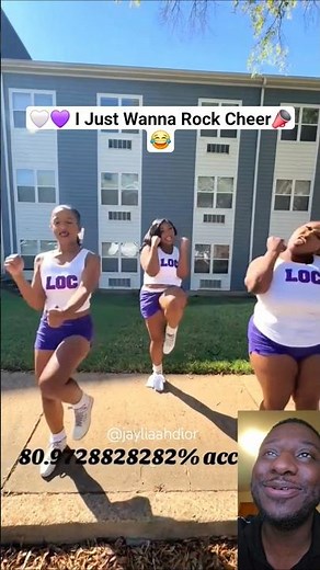 🤍💜📣 I Just Wanna Rock Cheer #cheer #cheerleading #highschool