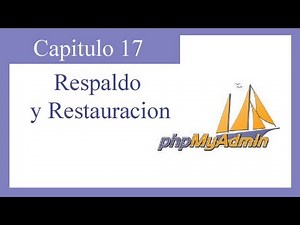 Tutorial PHPMYADMIN: Capitulo 17 RESPALDO Y RESTAURACION