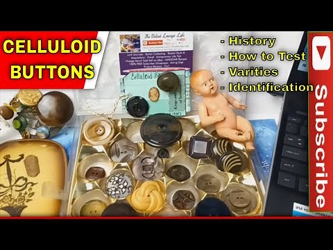 How to Identify Store Test Antique Celluloid Button Collection History‪@TheVelvetLoungeLife‬
