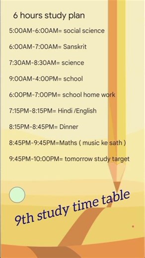 10th /9th class study time table #study time table #shorts #little_rocky07