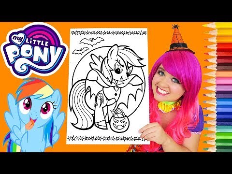 Coloring My Little Pony Halloween Rainbow Dash Coloring Page Prismacolor Pencils | KiMMi THE CLOWN