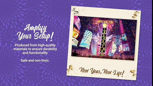 Amscan New Years Eve Times Square Backdrop Poster 8 Ft x 5 Ft 5 in - Paper Disposable Decoration Supply for NYE Parties, Photo Booth Backdrop New York Party Supplies Set for Wall Banner Décor Kit