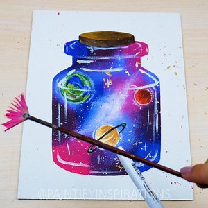 🤩🤩🤩 Space Acrylic Painting on Canvas Satisfying | Paintify