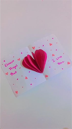 💌 Handmade 3D Heart Pop-Up Love Card 💌