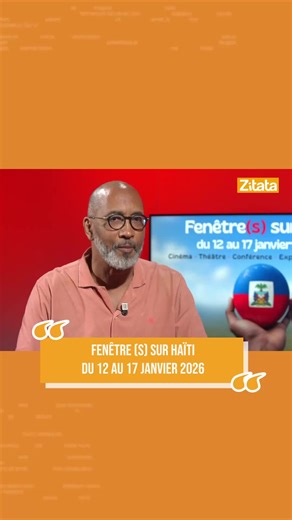#KoutéSa I Avec Steve Zebina responsable cinéma de Tropiques Atrium scène nationale 📌 Fenêtre(s) sur Haïti du 12 au 17 janvier 2026 ; La Scène nationale propose un autre regard sur la culture haïtienne. Cinéma, théâtre, conférence, expositions et musique. Une semaine pour célébrer la richesse artistique et culturelle d'Haïti. 📅 Découvrez la 7ème édition de ce festival, ce soir à 21h25 sur Zitata TV. Emission présentée par Astride Ostologue