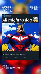All might vs dog 🤯😂 #shorts #mha #anime #edit #myheroacademia