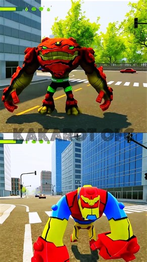 Gravattack Vs Bloxx 🏁 🥵 Realistic Side By Side View #ben10 #ben10game #ben10gameplay