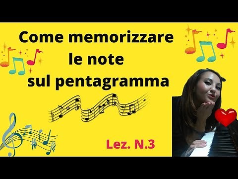 🎹🎷🎧🎻🎺come imparare - come memorizzare le note sul pentagramma (3^ lezione)