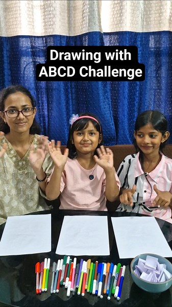 DRAWING WITH ABCD CHALLENGE #meherthecutepie #meherthecutepie #drawing4kids #kidsplaying #diy #meher