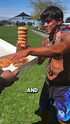 One Cheat Meal… So He Made a Giant Donut 🍩💪 #shorts #usa