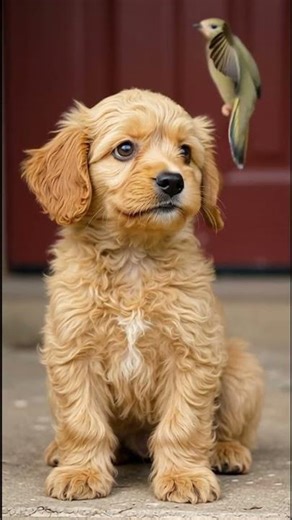 The Cockapoo Who Refused to Leave the Injured Bird 🐶🐦 #shorts