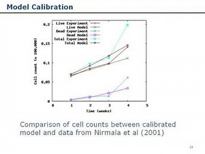 Analysis of a tumour growth model with MATLAB