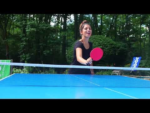 JOOLA Outdoor Aluminum Table Tennis Table with Weatherproof Net Set