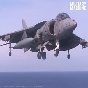 499K views · 10K reactions | Check out this fantastic AV-8B Harrier II vertical landing! | Military Machine | Facebook